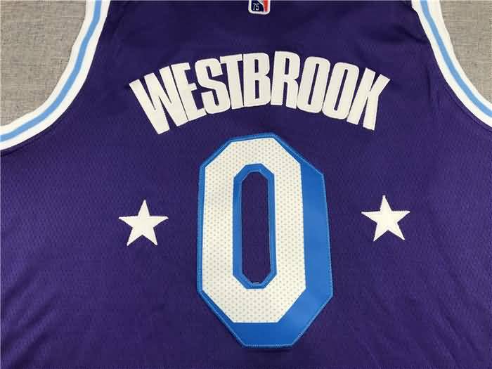 Los Angeles Lakers 21/22 WESTBROOK #0 Purple City Basketball Jersey (Stitched)