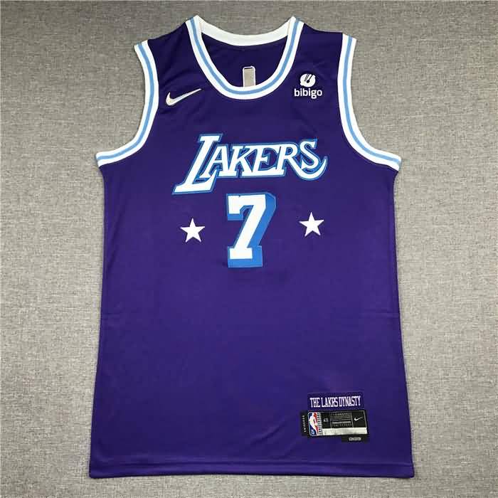Los Angeles Lakers 21/22 ANTHONY #7 Purple City Basketball Jersey (Stitched)