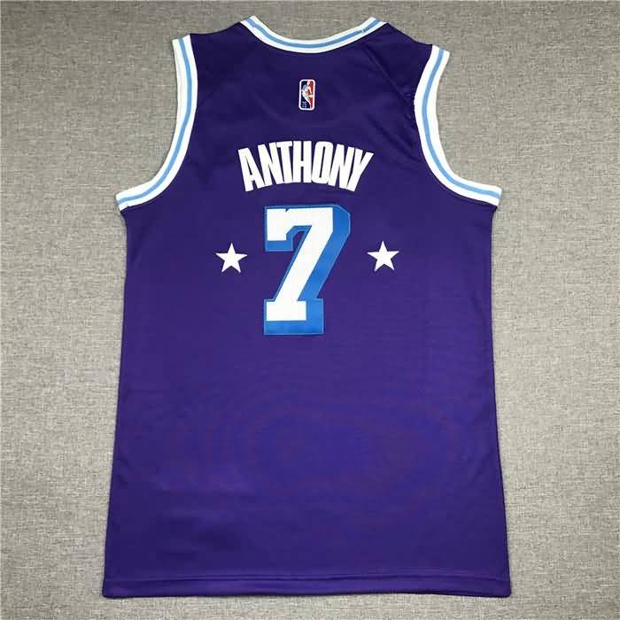 Los Angeles Lakers 21/22 ANTHONY #7 Purple City Basketball Jersey (Stitched)