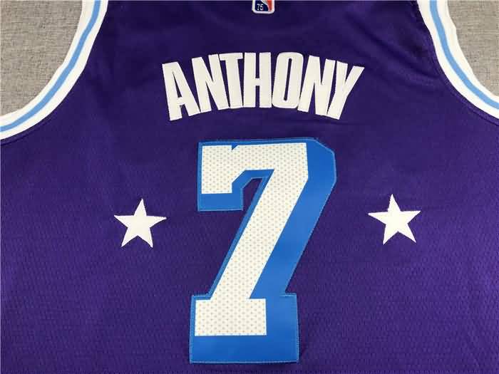 Los Angeles Lakers 21/22 ANTHONY #7 Purple City Basketball Jersey (Stitched)