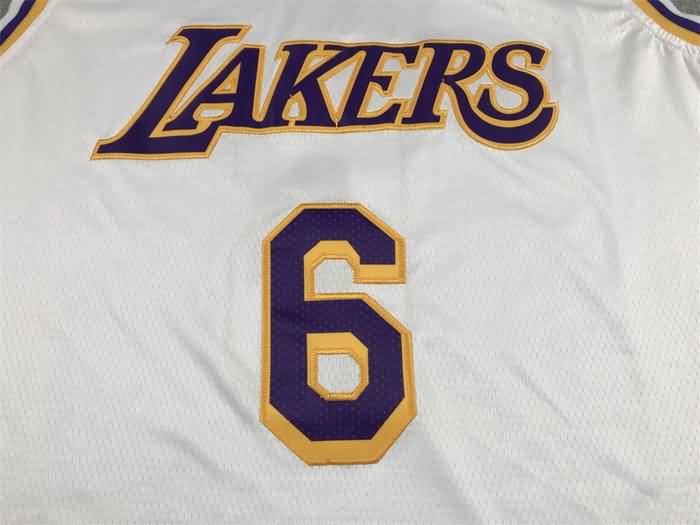 Los Angeles Lakers 21/22 JAMES #6 White Basketball Jersey (Stitched)