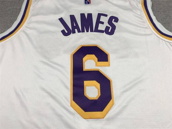 Los Angeles Lakers 21/22 JAMES #6 White Basketball Jersey (Stitched)