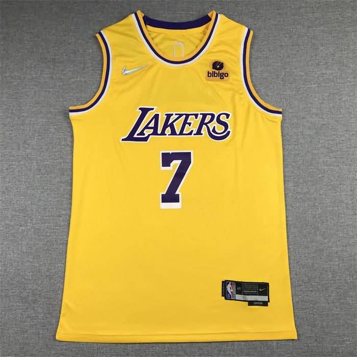 21/22 Los Angeles Lakers #7 ANTHONY Yellow Basketball Jersey (Stitched)