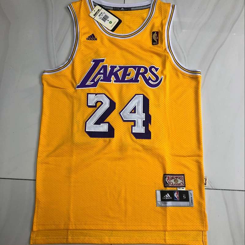 Los Angeles Lakers 1971/72 BRYANT #24 Yellow Classics Basketball Jersey (Closely Stitched)