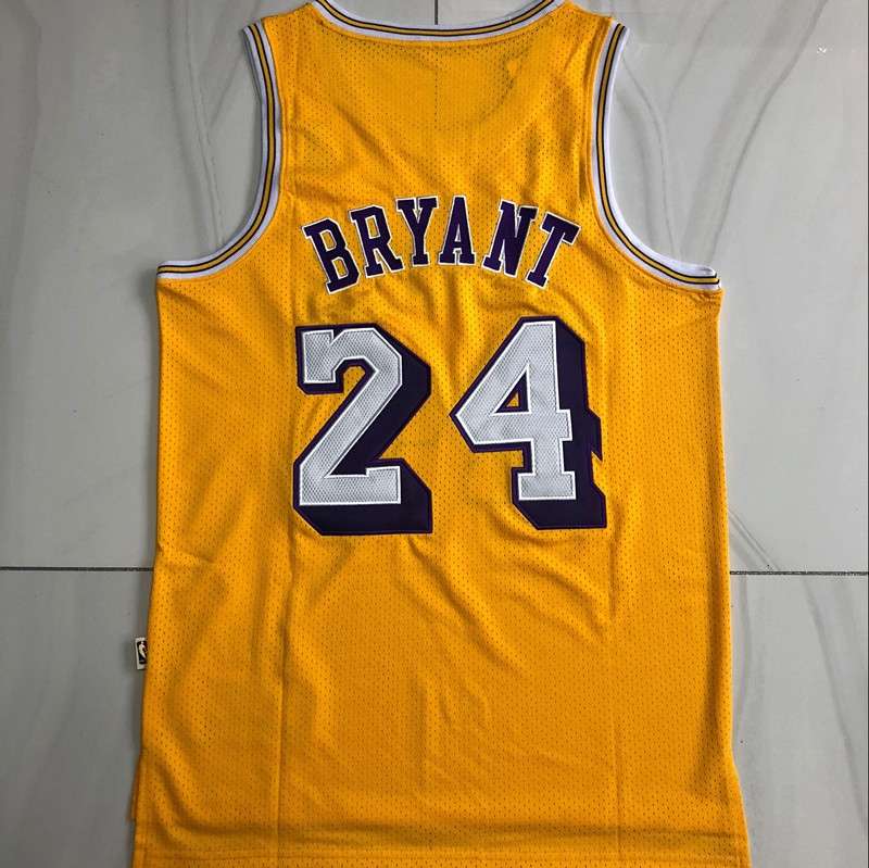 Los Angeles Lakers 1971/72 BRYANT #24 Yellow Classics Basketball Jersey (Closely Stitched)