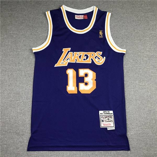 Los Angeles Lakers 1971/72 CHAMBERLAIN #13 Purple Classics Basketball Jersey (Stitched)