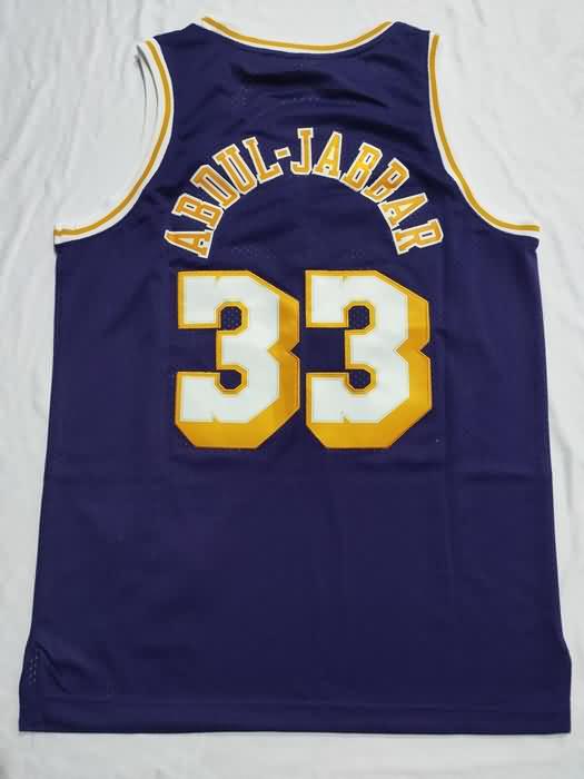 Los Angeles Lakers 1983/84 ABDUL-JABBAR #33 Purple Classics Basketball Jersey (Stitched)