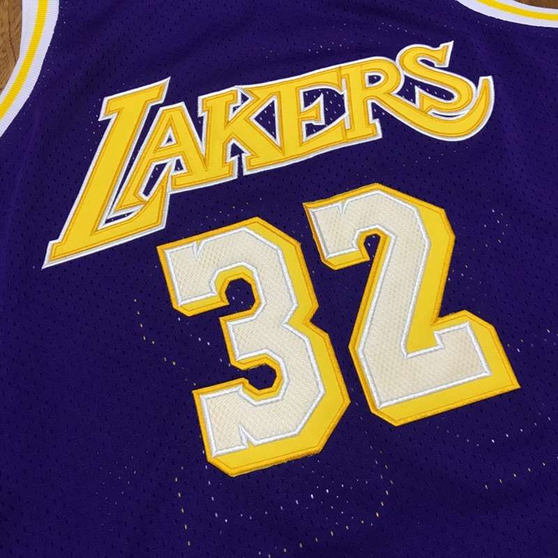 Los Angeles Lakers 1984/85 JOHNSON #32 Purple Classics Basketball Jersey (Closely Stitched)