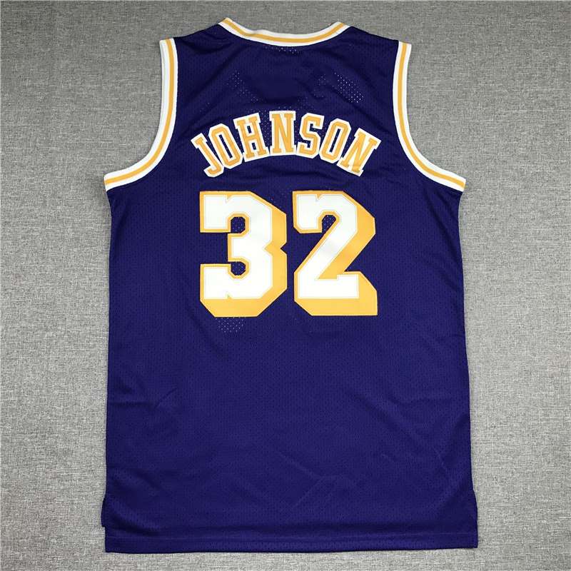 Los Angeles Lakers 1984/85 JOHNSON #32 Purple Classics Basketball Jersey (Stitched)