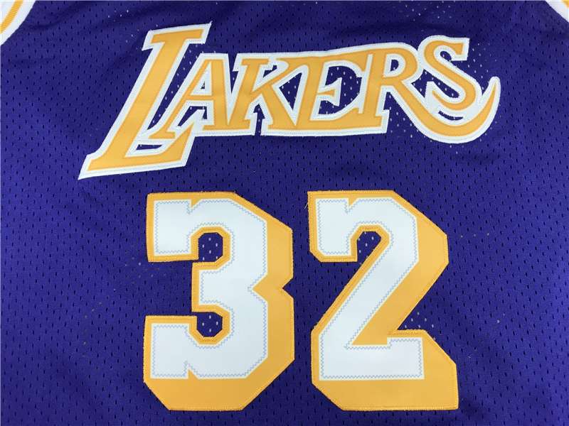 Los Angeles Lakers 1984/85 JOHNSON #32 Purple Classics Basketball Jersey (Stitched)