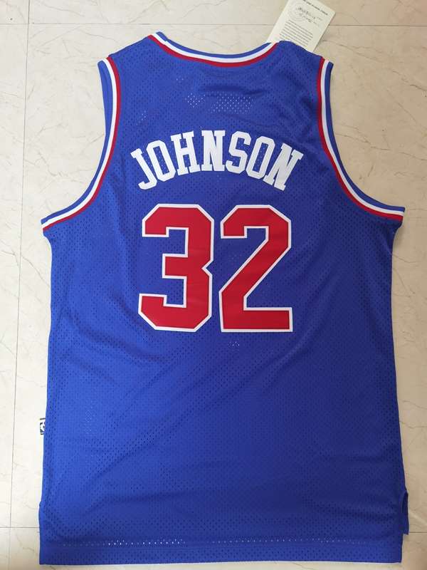 Los Angeles Lakers 1992 JOHNSON #32 Blue All Star Classics Basketball Jersey (Stitched)