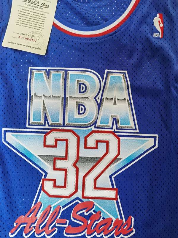 Los Angeles Lakers 1992 JOHNSON #32 Blue All Star Classics Basketball Jersey (Stitched)