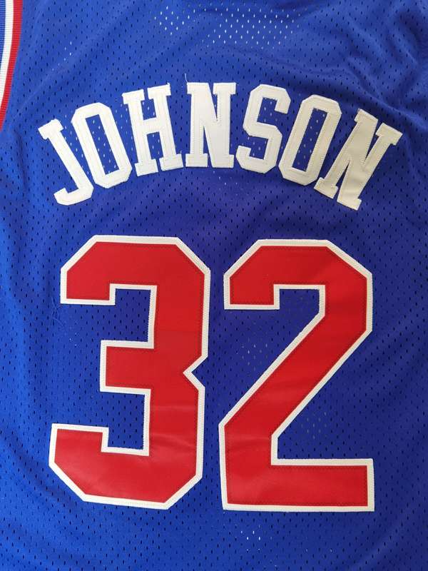 Los Angeles Lakers 1992 JOHNSON #32 Blue All Star Classics Basketball Jersey (Stitched)