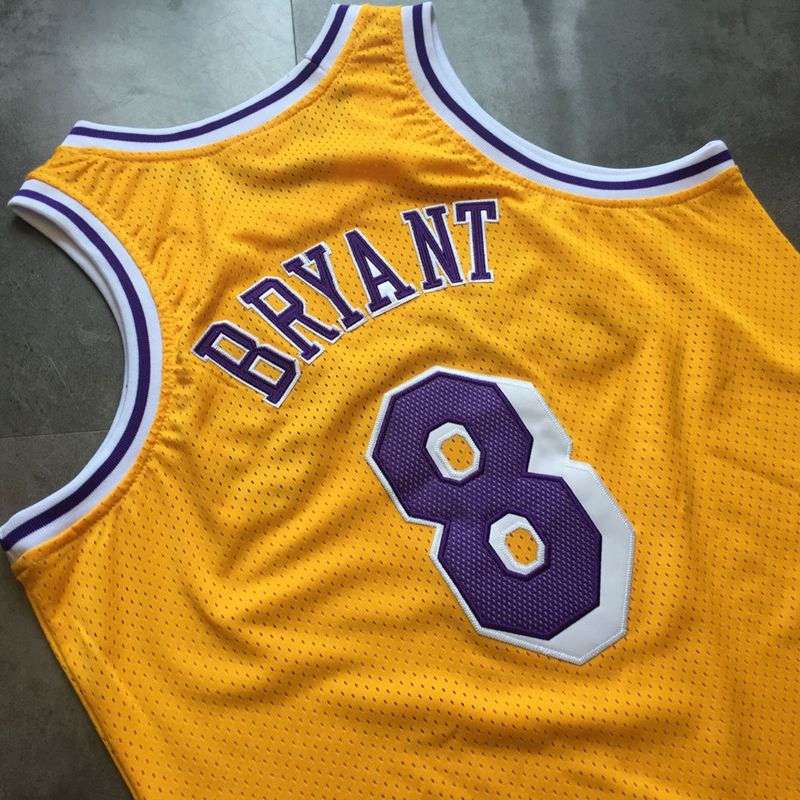 Los Angeles Lakers 1996/97 BRYANT #8 Yellow Classics Basketball Jersey (Closely Stitched)