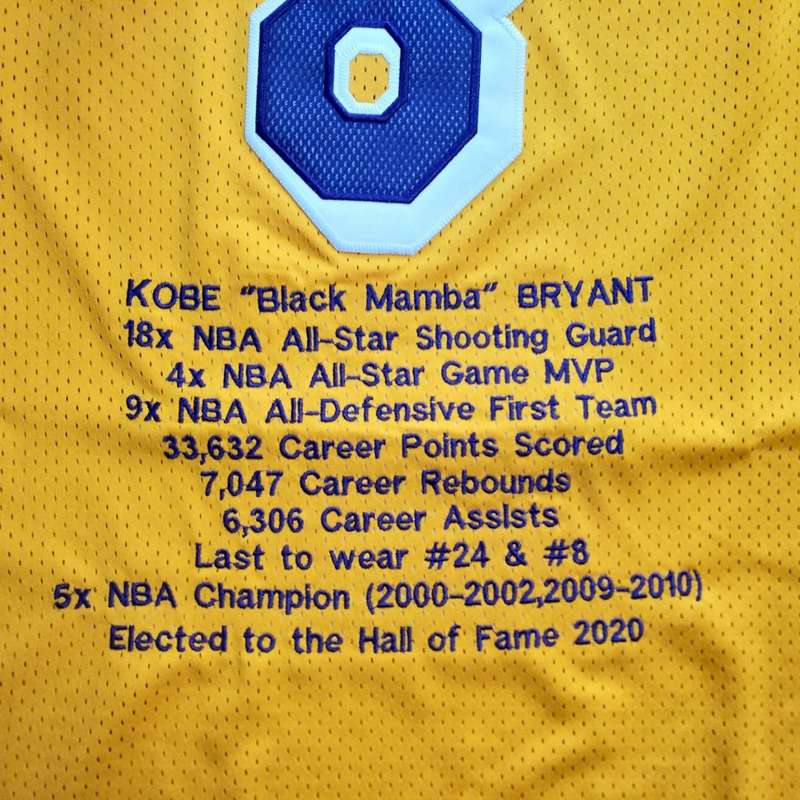 Los Angeles Lakers 1996/97 BRYANT #8 Yellow Classics Basketball Jersey 02 (Closely Stitched)