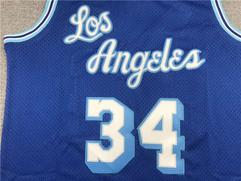 Los Angeles Lakers 1996/97 ONEAL #34 Blue Classics Basketball Jersey (Stitched)