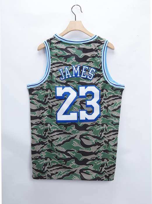 Los Angeles Lakers 1996/97 JAMES #23 Camouflage Classics Basketball Jersey (Stitched)