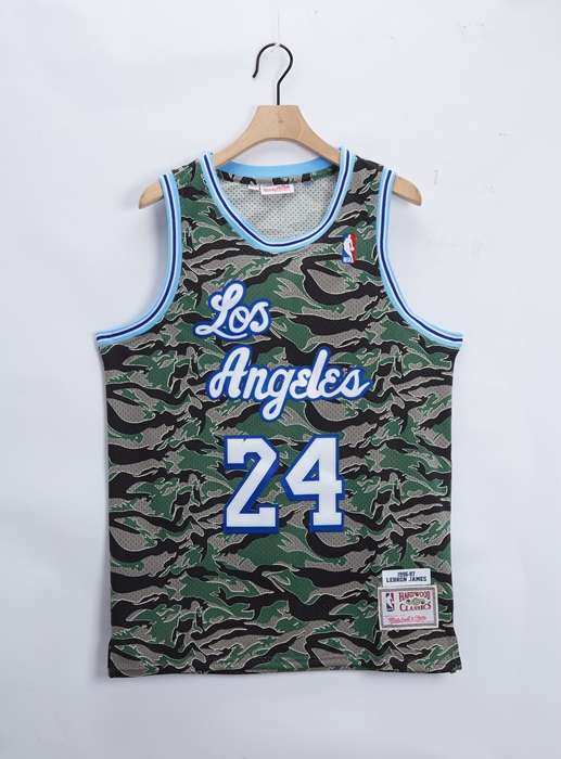 Los Angeles Lakers 1996/97 BRYANT #24 Camouflage Classics Basketball Jersey (Stitched)