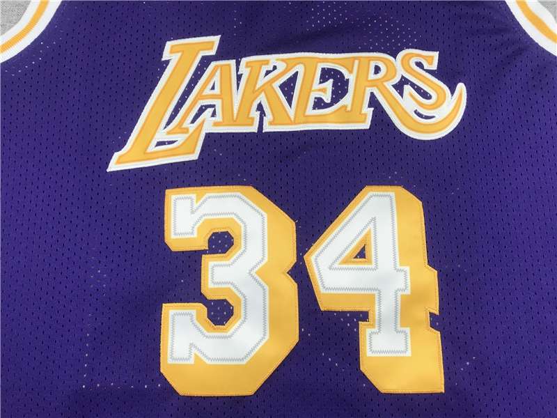 Los Angeles Lakers 1996/97 ONEAL #34 Purple Classics Basketball Jersey (Stitched)