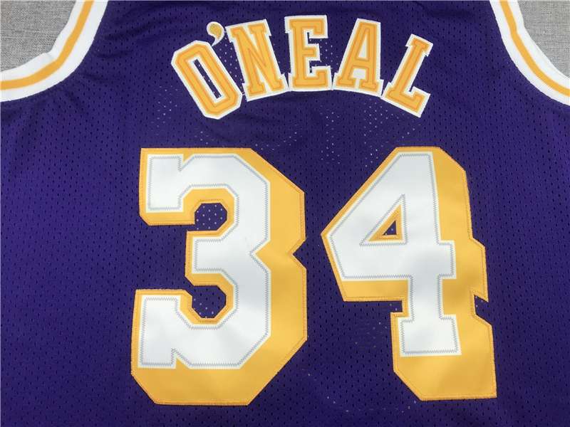 Los Angeles Lakers 1996/97 ONEAL #34 Purple Classics Basketball Jersey (Stitched)