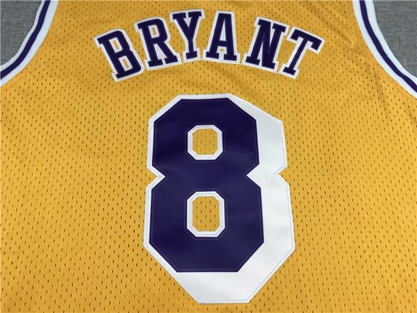 Los Angeles Lakers 1996/97 BRYANT #8 Yellow Classics Basketball Jersey 02 (Stitched)