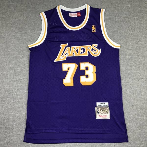 Los Angeles Lakers 1998/99 RODMAN #73 Purple Classics Basketball Jersey (Stitched)