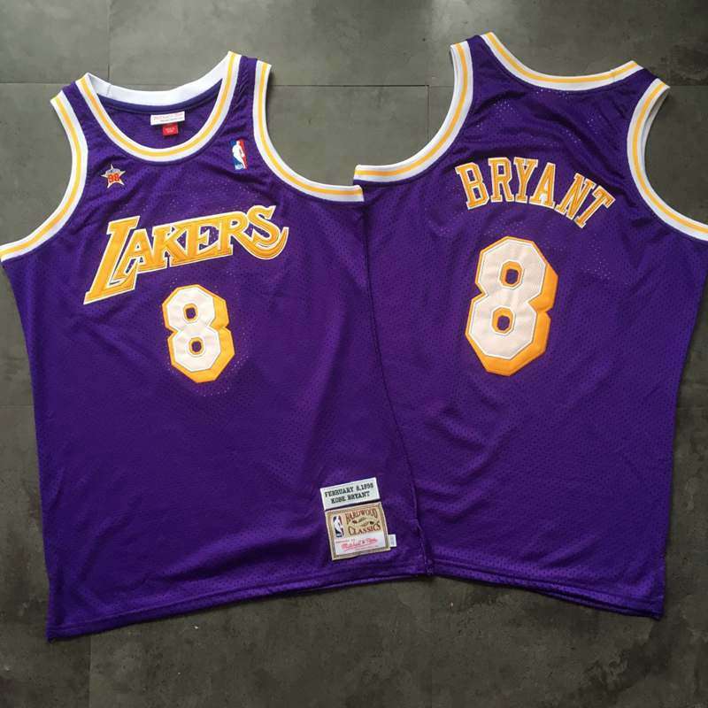 Los Angeles Lakers 1998 BRYANT #8 Purple All Star Classics Basketball Jersey (Closely Stitched)