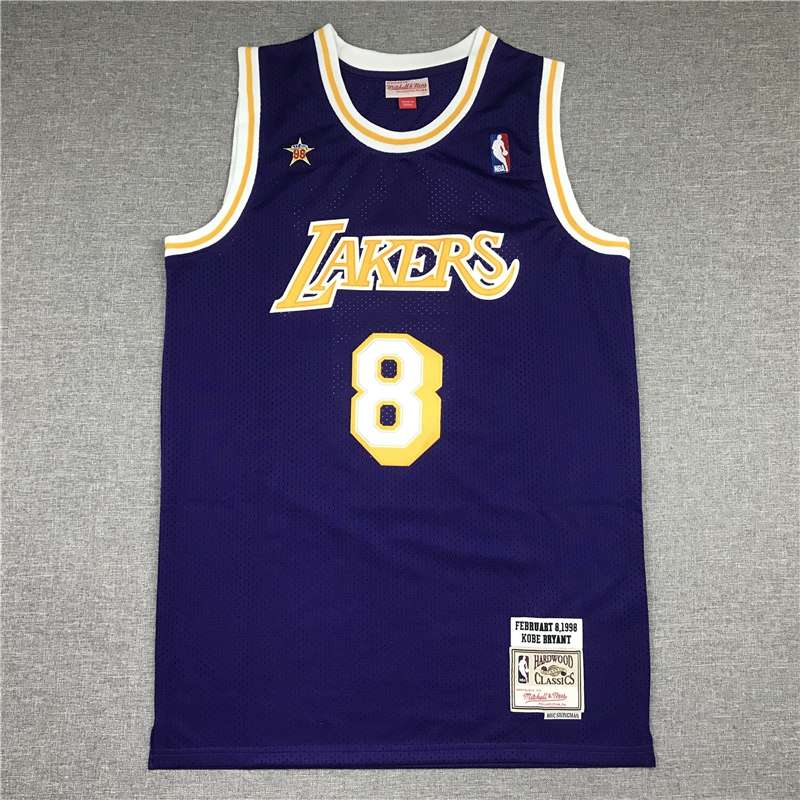 Los Angeles Lakers 1998 BRYANT #8 Purple All Star Classics Basketball Jersey (Stitched)