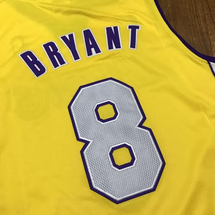 Los Angeles Lakers 1999/00 BRYANT #8 Yellow Finals Classics Basketball Jersey (Closely Stitched)