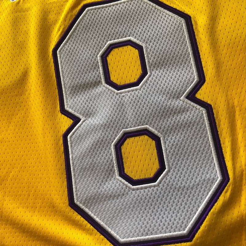 Los Angeles Lakers 1999/00 BRYANT #8 Yellow Finals Classics Basketball Jersey (Closely Stitched)