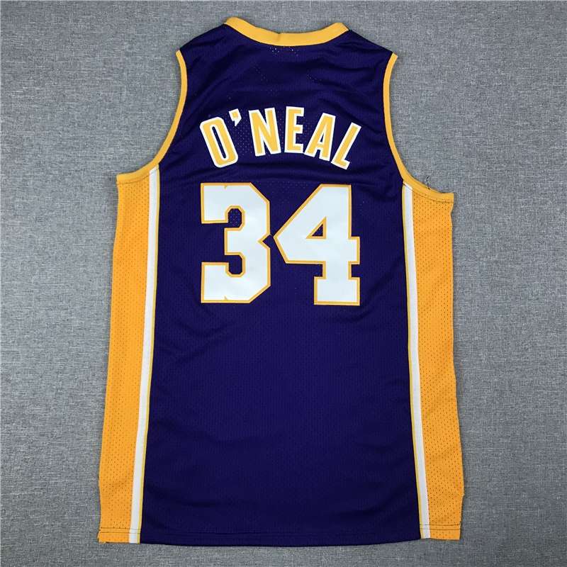 Los Angeles Lakers 1999/00 ONEAL #34 Purple Classics Basketball Jersey (Stitched)