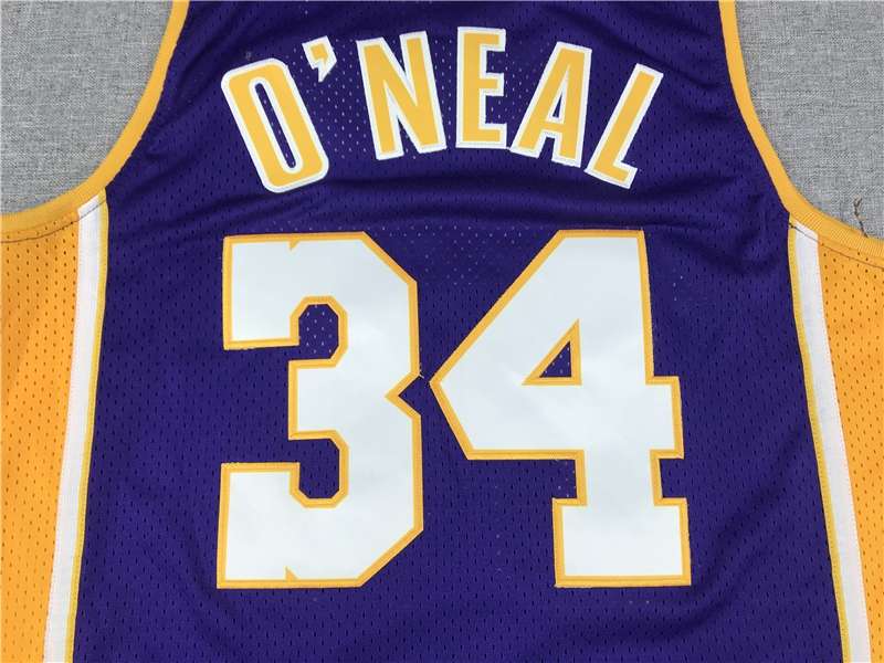 Los Angeles Lakers 1999/00 ONEAL #34 Purple Classics Basketball Jersey (Stitched)