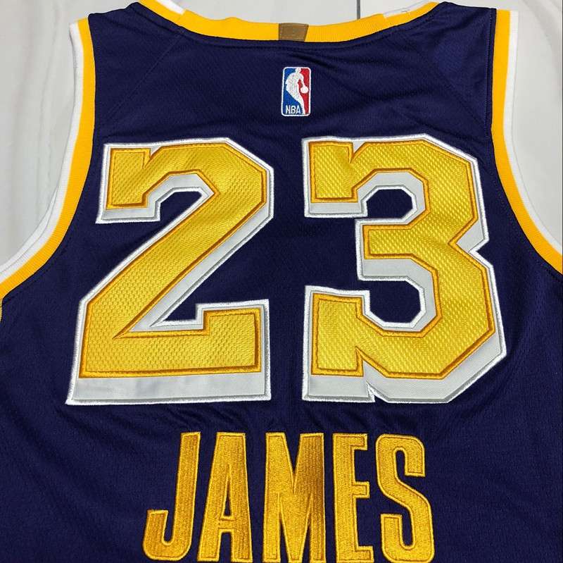 Los Angeles Lakers JAMES #23 Purple Basketball Jersey (Closely Stitched)