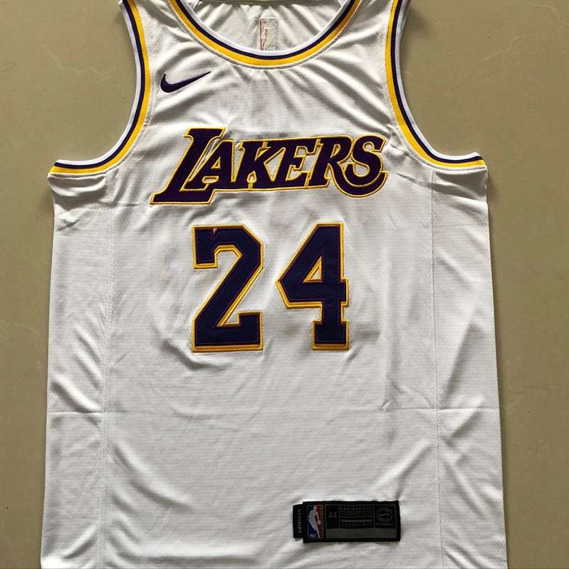 Los Angeles Lakers BRYANT #24 White Basketball Jersey 2 (Closely Stitched)