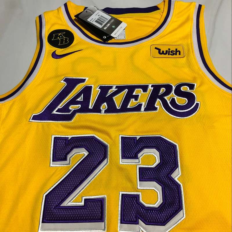 Los Angeles Lakers JAMES #23 Yellow Basketball Jersey (Closely Stitched)