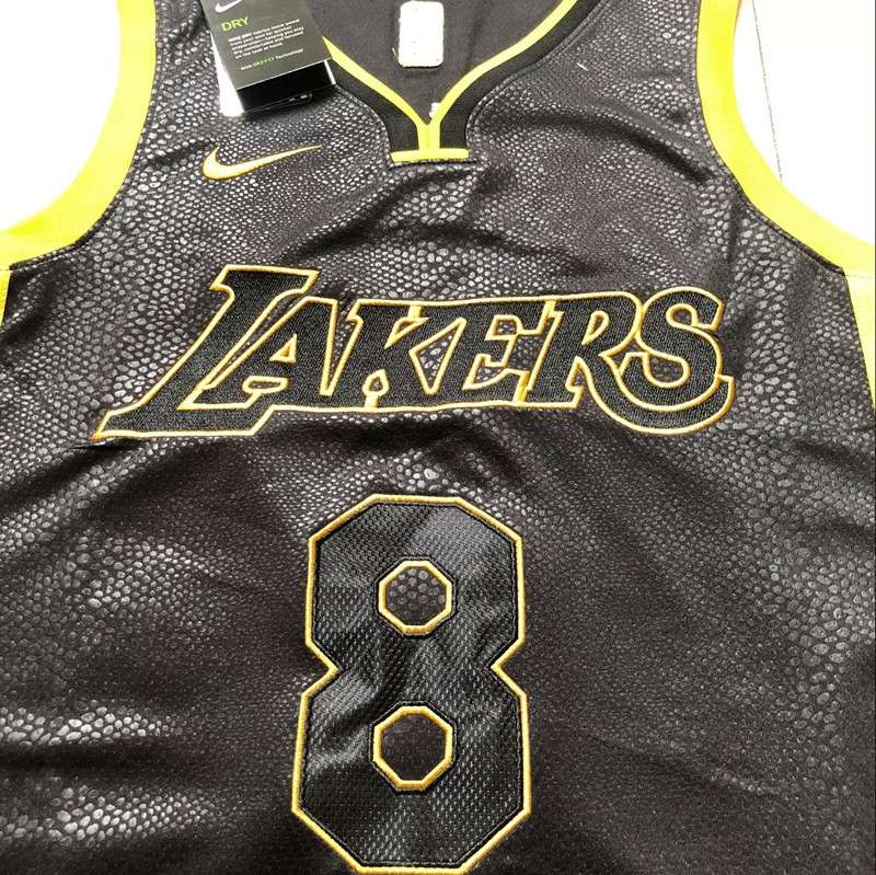 Los Angeles Lakers BRYANT #8 #24 Black Classics Basketball Jersey (Closely Stitched)