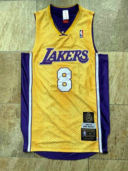 Los Angeles Lakers #8 Yellow Purple BRYANT Classics Basketball Jersey (Closely Stitched)