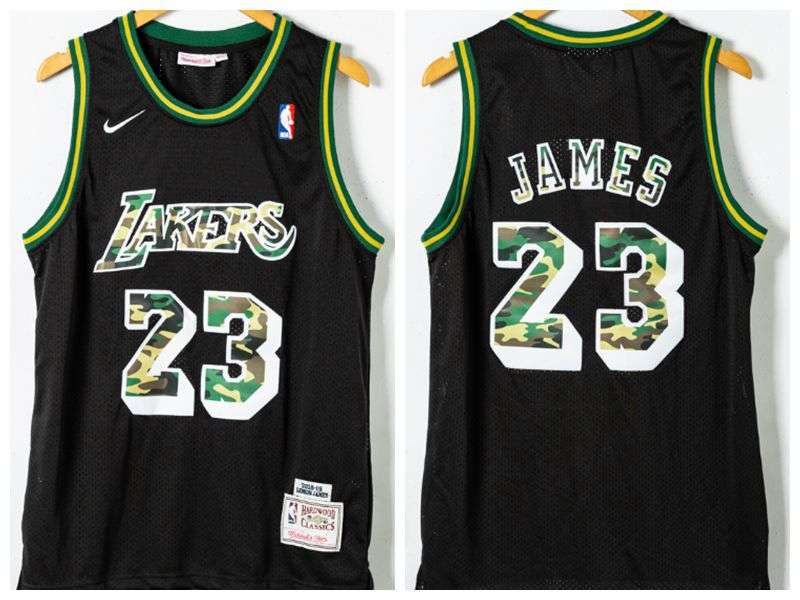 Los Angeles Lakers JAMES #23 Black Classics Basketball Jersey 2 (Stitched)