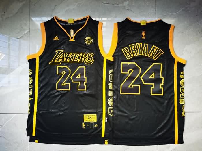 Los Angeles Lakers BRYANT #24 Black Classics Basketball Jersey 05 (Stitched)