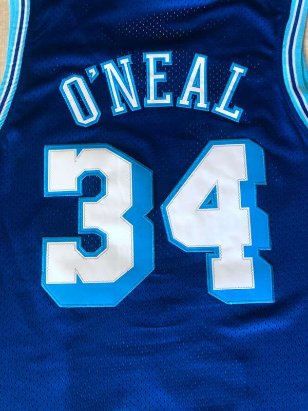 Los Angeles Lakers ONEAL #34 Blue Classics Basketball Jersey (Stitched)