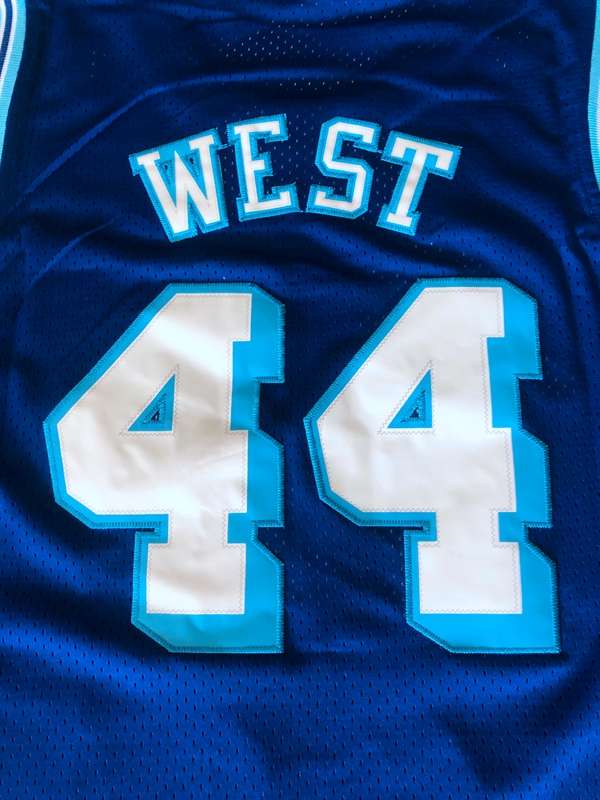 Los Angeles Lakers WEST #44 Blue Classics Basketball Jersey (Stitched)