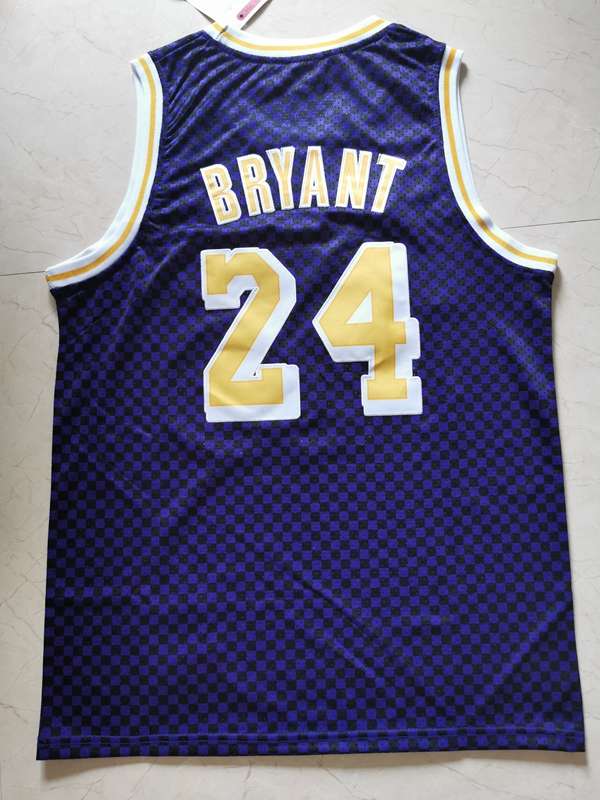 Los Angeles Lakers BRYANT #24 Purple Classics Basketball Jersey (Stitched)