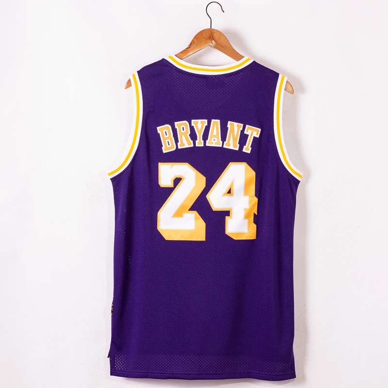 Los Angeles Lakers BRYANT #24 Purple Classics Basketball Jersey 2 (Stitched)