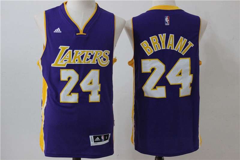 Los Angeles Lakers BRYANT #24 Purple Classics Basketball Jersey 3 (Stitched)