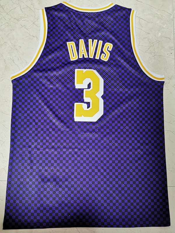 Los Angeles Lakers DAVIS #3 Purple Classics Basketball Jersey (Stitched)