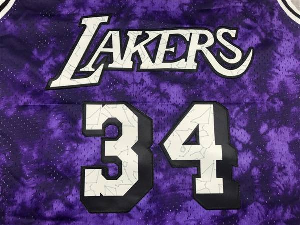 Los Angeles Lakers ONEAL #34 Purple Classics Basketball Jersey 02 (Stitched)