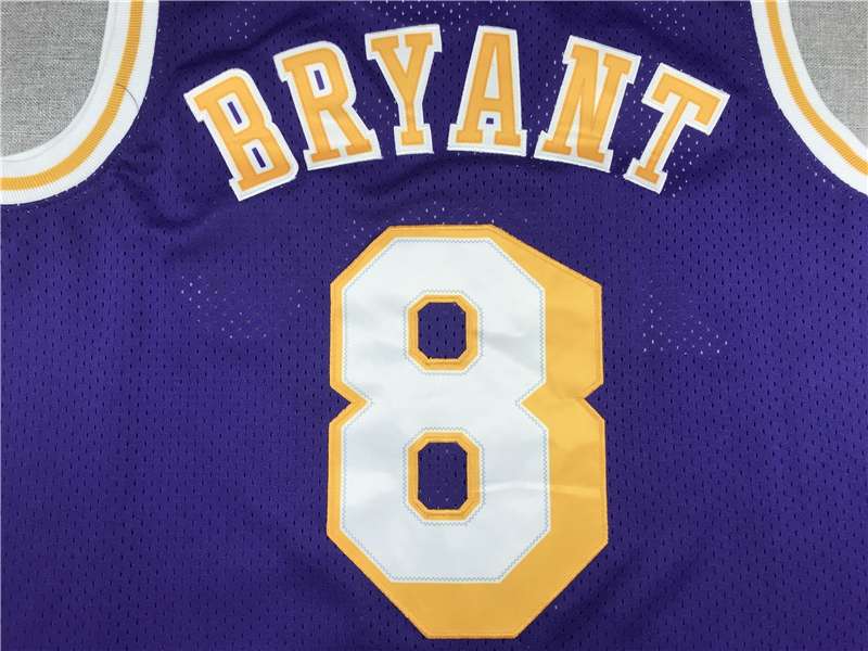 Los Angeles Lakers BRYANT #8 Purple Classics Basketball Jersey (Stitched)