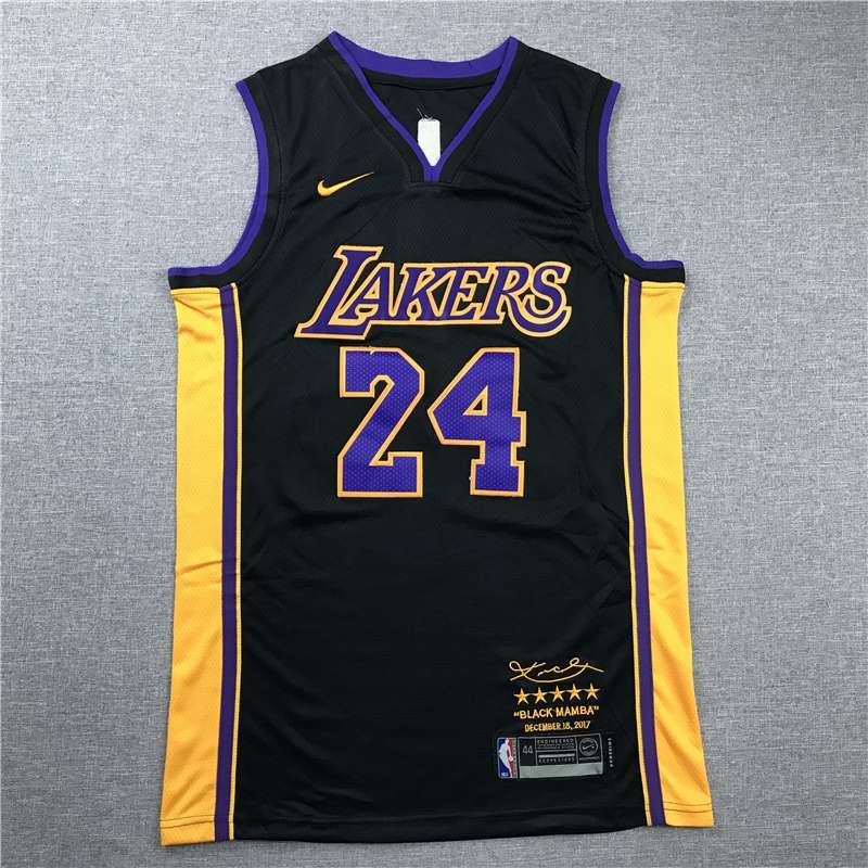 Los Angeles Lakers BRYANT #24 Black Basketball Jersey 3 (Stitched)