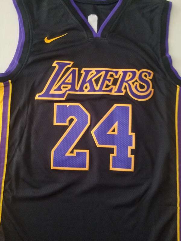 Los Angeles Lakers BRYANT #24 Black Basketball Jersey 3 (Stitched)