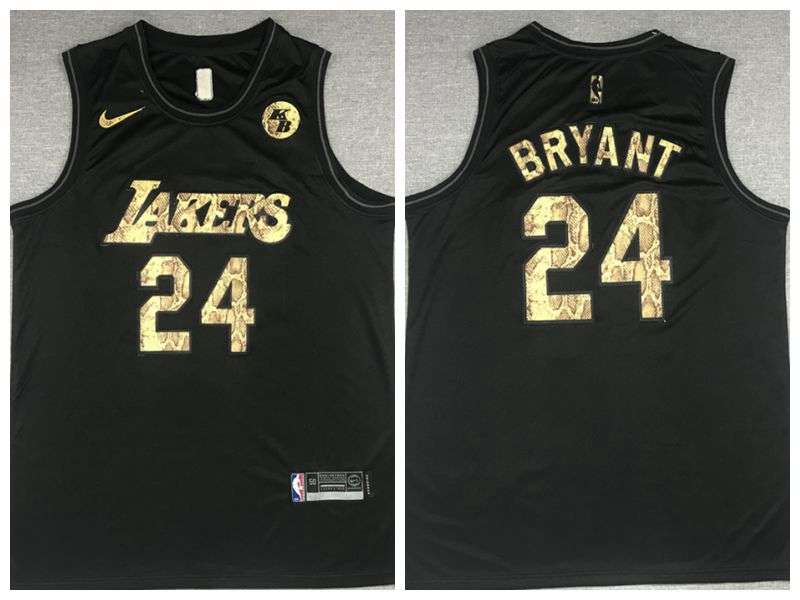 Los Angeles Lakers BRYANT #24 Black Basketball Jersey 4 (Stitched)